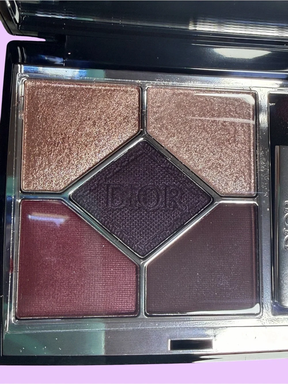 Diorshow 5-Color Eyeshadow Palette - plum & champagne Shades in DENIM